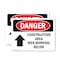Signmission Construction Area Men Working Above Danger Sign, Plastic, 10in W x 7in L, 2PK OS-2PACK-DS-P-710-L-1931 - alternate 1